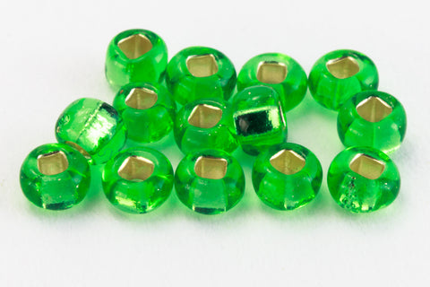 57100- Silver Lined Light Green Czech Seed Beads