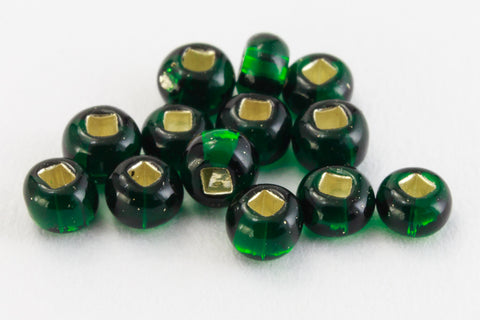 57150- Silver Lined Medium Green Czech Seed Beads