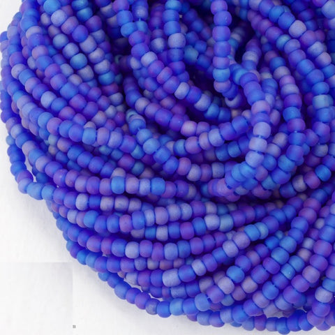 61100M- Matte Capri Blue AB Czech Seed Beads
