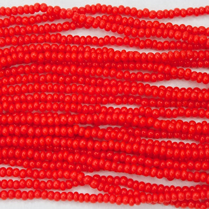 93170- Opaque Chinese Red Czech Seed Beads
