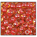 11/0 Red Lined Topaz Czech Seed Bead (1/2 Kilo) Preciosa #11028
