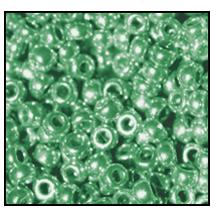 11/0 Light Green Terra Metallic Czech Seed Bead (1/2 Kilo) Preciosa #18558