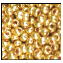 6/0 Yellow Gold Terra Metallic Czech Seed Bead (1/2 Kilo) Preciosa #18583