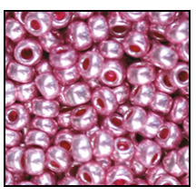6/0 Bright Pink Terra Metallic Czech Seed Bead (1/2 Kilo) Preciosa #18598