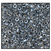 12/0 Gray Lined Crystal 3-Cut Czech Seed Bead (10 Hanks) Preciosa #38642
