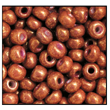11/0 Opaque Rusty Copper Czech Seed Bead (1/4 Kilo) Preciosa #46095