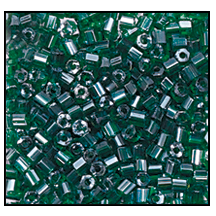 11/0 Luster Transparent Emerald 2 Cut Czech Seed Bead (1/2 Kilo) Preciosa #56060