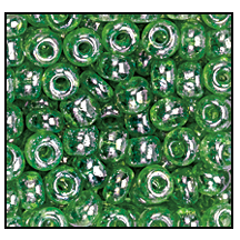 11/0 Tr. Light Green Luster Czech Seed Bead (1/2 Kilo) Preciosa #56100