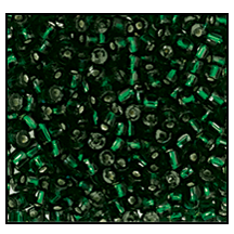 12/0 Silver Lined Dark Emerald 3-Cut Czech Seed Bead (10 Hanks) Preciosa #57620