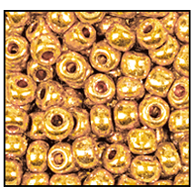 11/0 Bright Gold Metallic Czech Seed Bead (1/4 Kilo) Preciosa #68388