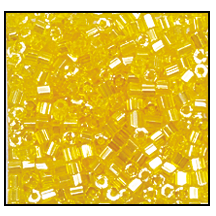 11/0 Luster Transparent Yellow 2 Cut Czech Seed Bead (1/2 Kilo) Preciosa #86010