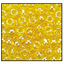 11/0 Luster Transparent Yellow Czech Seed Bead (1/2 Kilo) Preciosa #86010