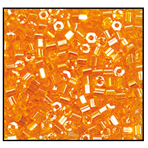 11/0 Luster Transparent Tangerine 2 Cut Czech Seed Bead (1/2 Kilo) Preciosa #86060