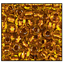 6/0 Copper Lined Citrine Czech Seed Bead (1/2 Kilo) Preciosa #89010