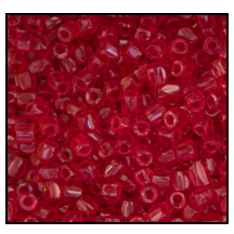 12/0 Transparent Dark Red 3-Cut Czech Seed Bead (10 Hanks) Preciosa #90090