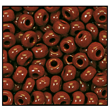 9/0 Opaque Brick Red Czech Seed Bead (1/2 Kilo) Preciosa #93300