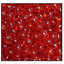 11/0 Luster Transparent Red Czech Seed Bead (1/2 Kilo) Preciosa #96070