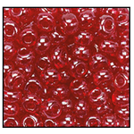 11/0 Luster Transparent Dark Red Czech Seed Bead (1/2 Kilo) Preciosa #96090