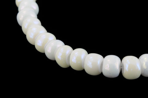 2/0 Opaque White AB Czech Seed Bead (1/2 Kilo) Preciosa #46205