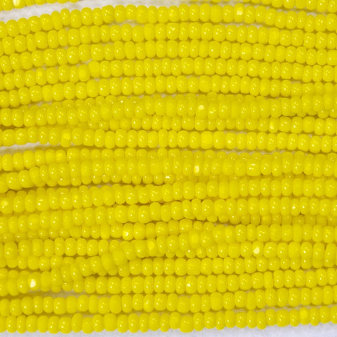 15/0 Opaque Dark Yellow Charlotte Cut Czech Seed Bead (1/2 Kilo) Preciosa #83130