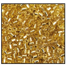 9/0 Silver Lined Light Gold 2 Cut Czech Seed Bead (10 Gm, Hank, 1/2 Kilo) #CZH003