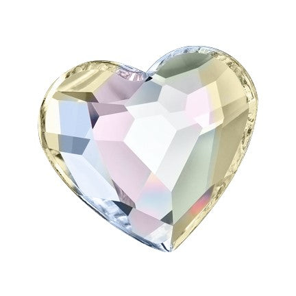 Preciosa 2699 Crystal AB Maxima Heart Flat Back Rhinestone (6mm, 10mm, 14mm)