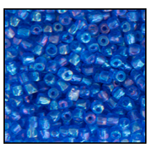 9/0 Transparent Sapphire AB 3-Cut Czech Seed Bead (10 Hanks) #CSP023