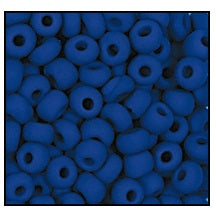 6/0 Matte Opaque Royal Blue Czech Seed Bead (1/2 Kilo) Preciosa #33050M