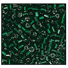 9/0 Silver Lined Dark Emerald 2 Cut Czech Seed Bead (1/2 Kilo) Preciosa #57620