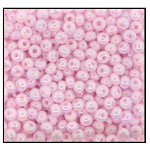 11/0 Opaque Blush Pink Iris Czech Seed Bead (1/4 Kilo) Preciosa #74420