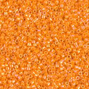 DBS1573- 15/0 Opaque Mandarin AB Miyuki Delica Beads (5 Gm, 50 Gm, 250 Gm)