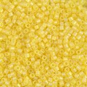 DB854- 10/0 Matte Pale Yellow AB Miyuki Delica Beads (10 Gm, 50 Gm, 250 Gm)