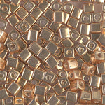 1.8mm Galvanized Gold Miyuki Cube Bead (125 Gm) #1052