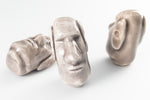 14mm x 24mm Ceramic Moai Head Bead #AAU108