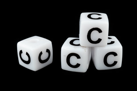 11mm Plastic "C" Letter Cube (4 Pcs) #ADB503