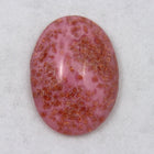 13mm x 18mm Pink/Gold Foil Oval Cabochon #AHC001-General Bead