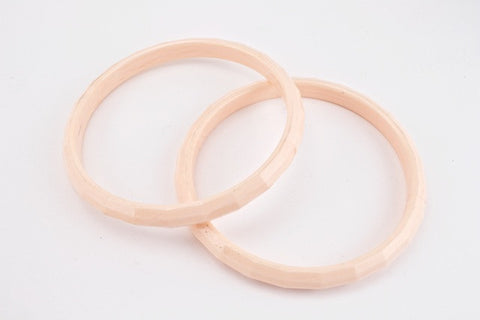 Light Pink Faceted Bangle #BAN009-General Bead