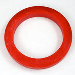 Matte Red Chunky Bangle #2387-General Bead