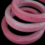 Frosted Red Chunky Bangle #2383-General Bead