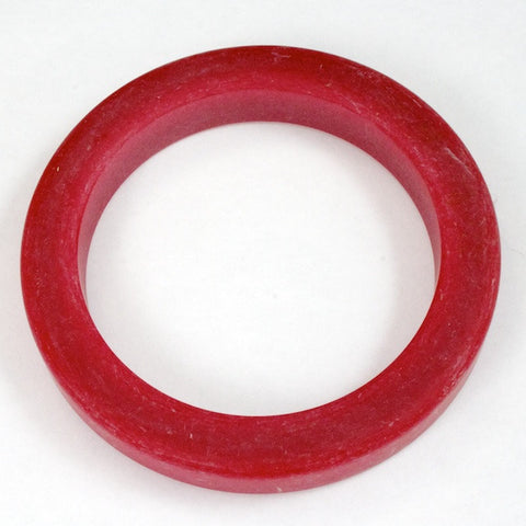 Frosted Red Chunky Bangle #2383-General Bead