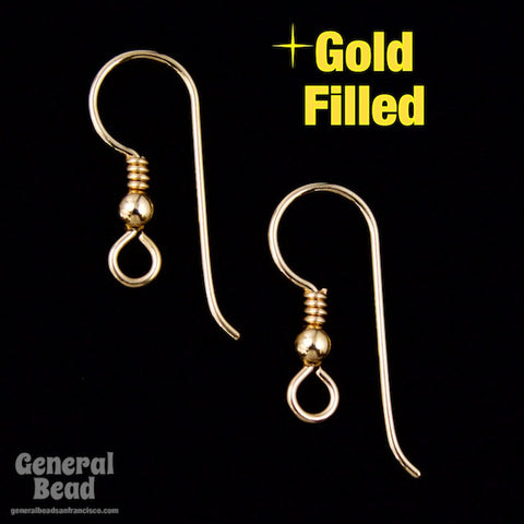 20mm Gold Filled French Ear Wire-General Bead