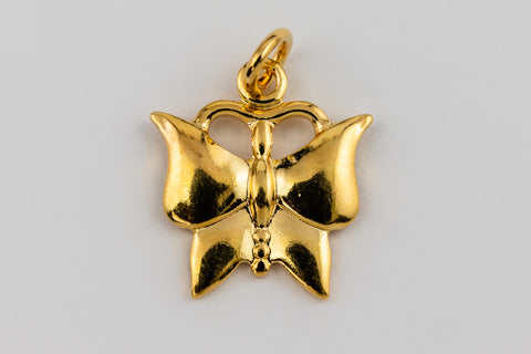 13mm Gold Plated Butterfly Charm #BGI045-General Bead