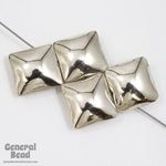 14mm Sterling Silver Puff Square Bead-General Bead