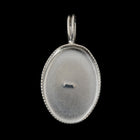 14mm x 10mm Sterling Silver Beaded Oval Setting #BSC025