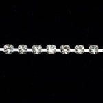 2mm Preciosa Rhinestone Chain Crystal/Silver #CC98-General Bead