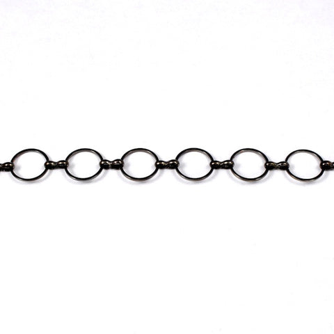 12mm Gunmetal Round Link Chain-General Bead