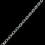Bright Silver, 5mm x 4.5mm Flat Cable Chain CC89-General Bead