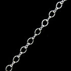Bright Silver, 3mm Small Oval Links & Bows Chain CC143-General Bead