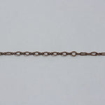Antique Copper, 3mm Small Oval Links & Bows Chain CC143-General Bead