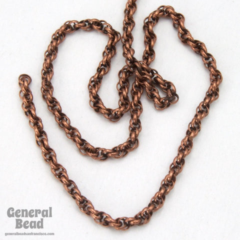 1.6mm Antique Copper Spiral Rope Chain CC259-General Bead